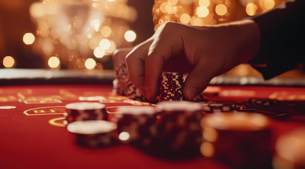 Live Gaple Online table on surga slot mobile app with four players and dealer